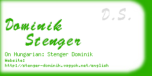 dominik stenger business card